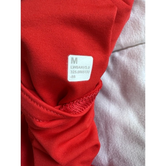 New Lululemon Textured Mesh High-Rise Tennis Skirt Red Size Medium Skort Golf - Picture 10 of 13